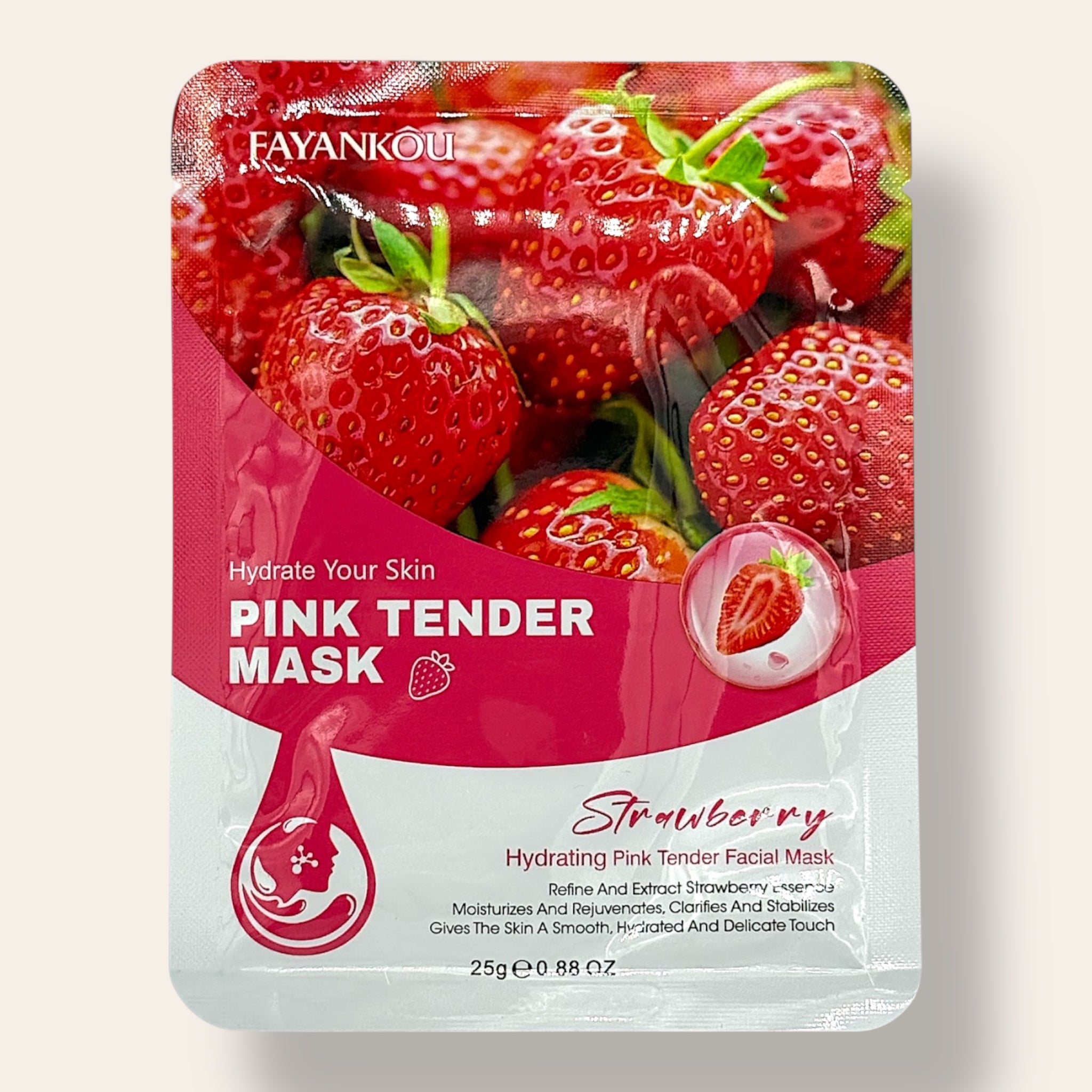 Masques Visage Hydratants Fraise 25g –