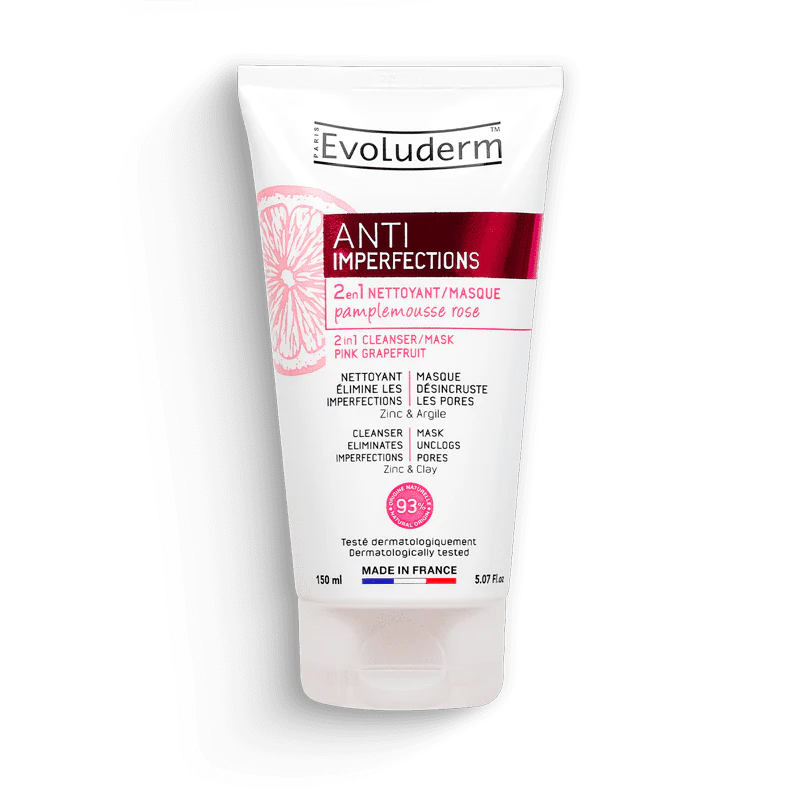 Gel 2 en 1 Nettoyant/Masque Anti-Imperfections